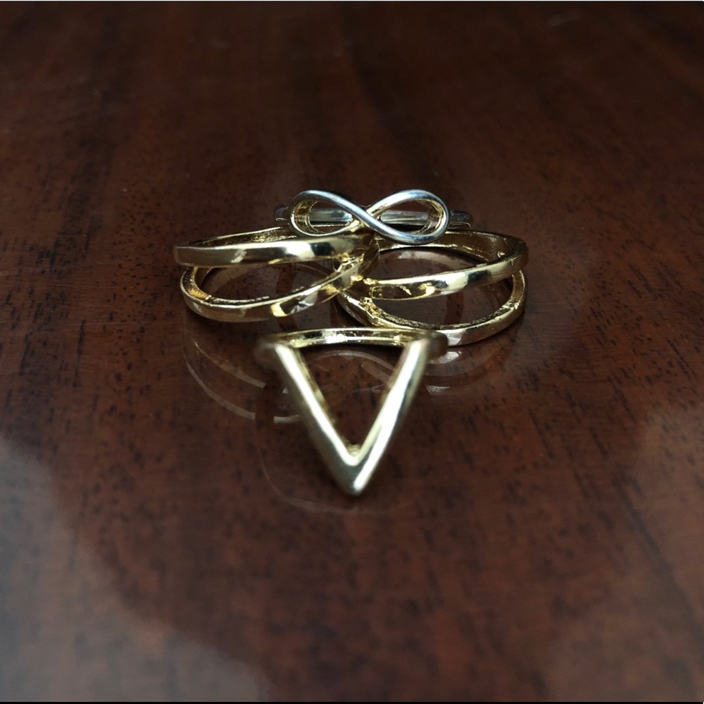a set of gold rings